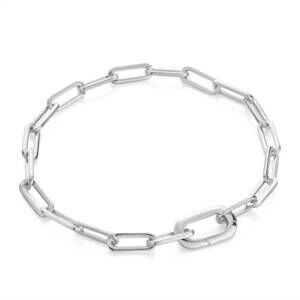 NEW ANIA HAIE women's linked chunky bracelet in silver